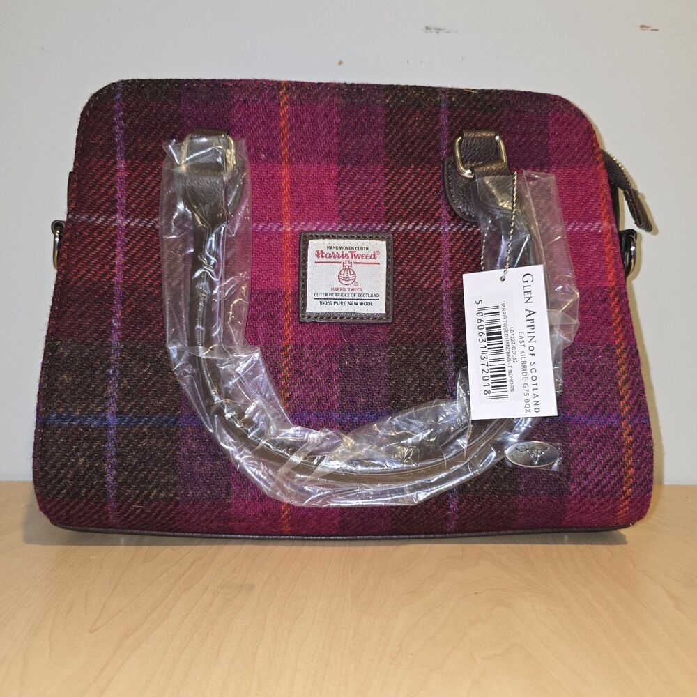 Harris Tweed Findhorn Col 52 Classic Handbag with Shoulder Strap Wool